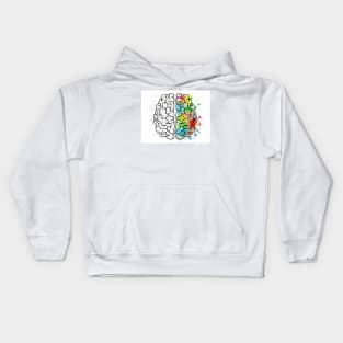 Left Brain Right Brain Kids Hoodie